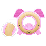 Natural Wood & Silicone Teether 3m+