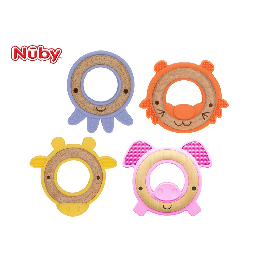 Natural Wood Silicone Teether 3m+ – Nuby Philippines