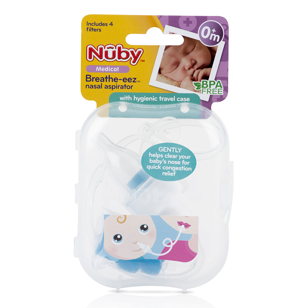 Nuby Breathe-eez Infant Nasal Aspirator With Travel Case for sale online